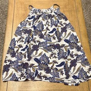 LOFT Plus Purple and Blue Floral Patterned Sleeveless Top NWOT